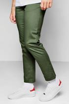 Boohoo Straight Fit Chino With Stretch Khaki