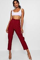 Boohoo Erica Paperbag High Waist Woven Trousers