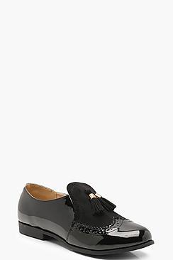 Boohoo Tassel Trim Slipper Ballets