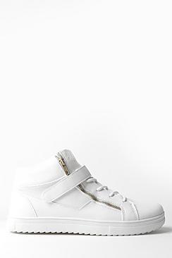 Boohoo Zip Detail Strap High Top