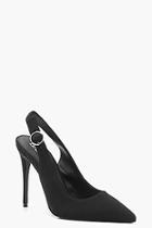 Boohoo Amber Sling Back Pointed Court Shoes