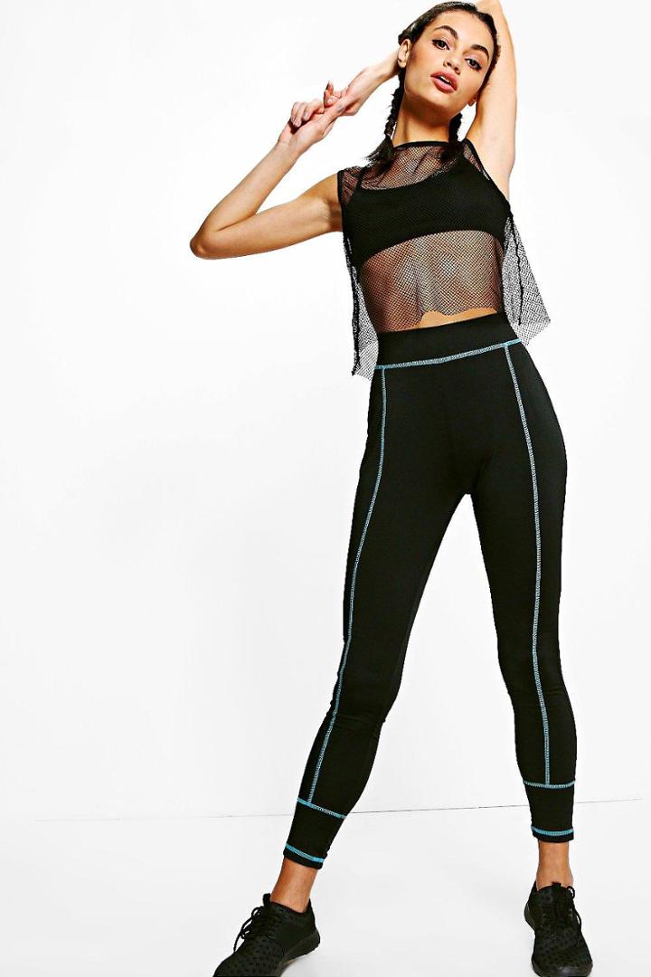 Boohoo Lara Fit Running Leggings Black
