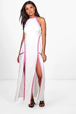 Boohoo Boutique Jess Embroidered Maxi Dress
