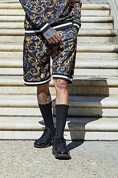 Boohoo French Montana Baroque Basketball Shorts Co-ord