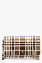 Boohoo All Over Patent Check Oversized Clutch