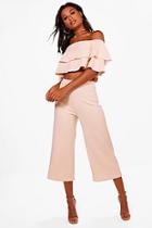 Boohoo Double Bandeau Top And Culotte Co-ord