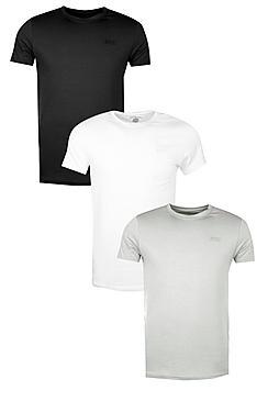Boohoo 3 Pack Muscle Fit T-shirts With Logo