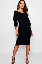 Boohoo Florence Off The Shoulder Midi Dress