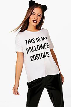 Boohoo Petite Georgia Halloween Costume Slogan Tee