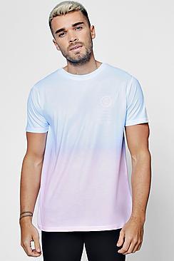Boohoo Faded Ombre Pocket Print T-shirt