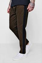 Boohoo Slim Tapered Woven Jogger With Side Stripe