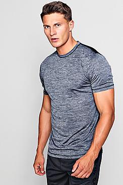 Boohoo Active Gym Slub Half/half T-shirt