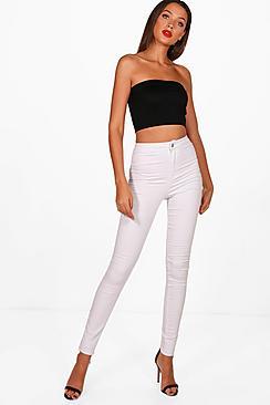 Boohoo Tall Lara 38 Leg High Waisted Skinny Jeans