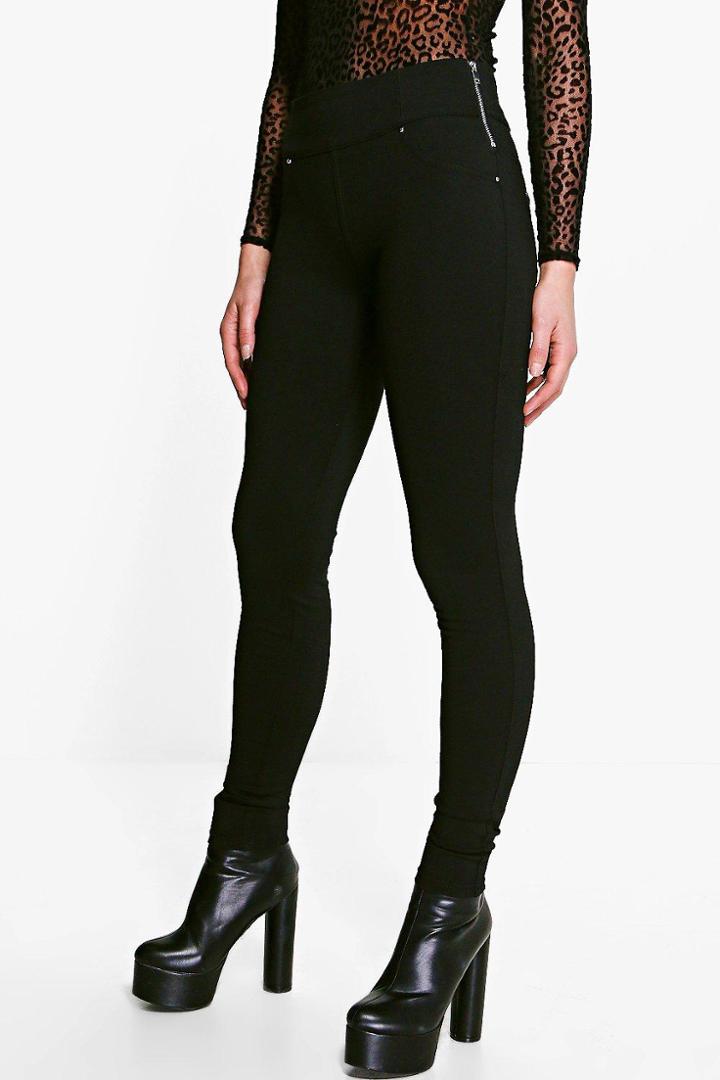 Boohoo Karina Skinny Trousers Black