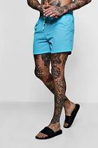 Boohoo Neon Swim Shorts With Printed Waistband