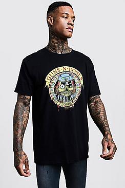 Boohoo Guns N Roses Oversized Tour T-shirt