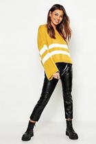 Boohoo Stripe Wide Sleeve Sweater