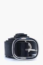 Boohoo Pu Belt With Oversize Eyelets