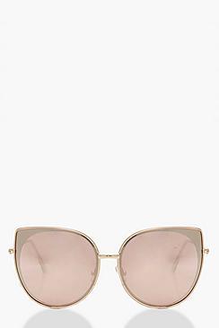 Boohoo Cat Eye Rose Sunglasses