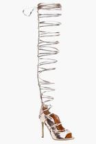 Boohoo Imogen Lace Up Thigh High Gladiator Heels