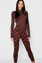 Boohoo Zebra Print Skinny Trousers