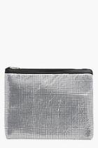 Boohoo Sophia Chainmail Zip Top Clutch Bag