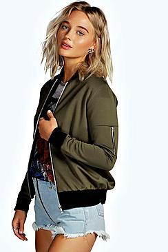 Boohoo Amelia Scuba Ma1 Bomber Jacket