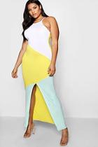 Boohoo Plus Libby Colour Block Maxi Dress