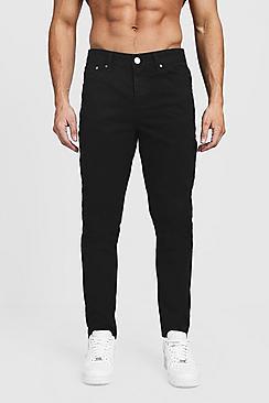 Boohoo Tapered Fit Black Denim Jeans