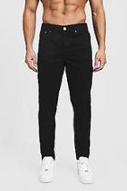 Boohoo Tapered Fit Black Denim Jeans