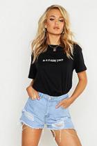 Boohoo Is It Friday Yet Slogan T-shirt