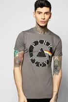 Boohoo Pink Floyd License T Shirt Grey