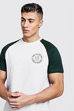 Boohoo Contrast Raglan Crew Neck T-shirt