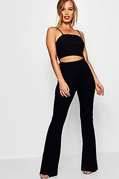 Boohoo Petite Louisa Bandage Flare Trouser Co-ord
