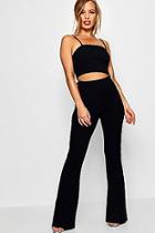 Boohoo Petite Louisa Bandage Flare Trouser Co-ord