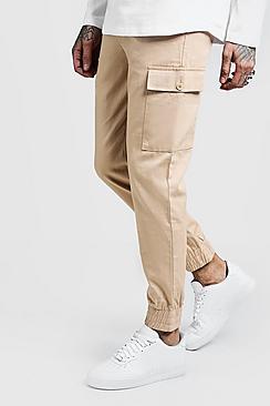Boohoo Cuffed Cargo Trouser In Slim Fit