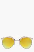 Boohoo Maya Thick Metal Frame Aviator Sunglasses