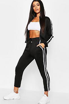 Boohoo Trico Tapered Trim Joggers