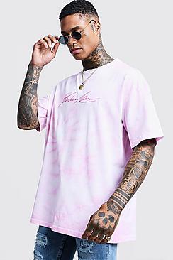 Boohoo Man Autograph Oversized Tie Dye T-shirt