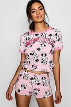 Boohoo Melissa Minnie Aop Short Set