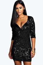 Boohoo Sequin Bodycon Dress