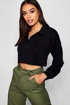 Boohoo Cropped Rugby Shirt