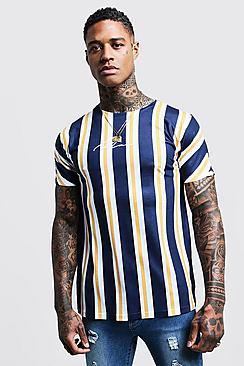 Boohoo Man Signature Stripes Printed T-shirt