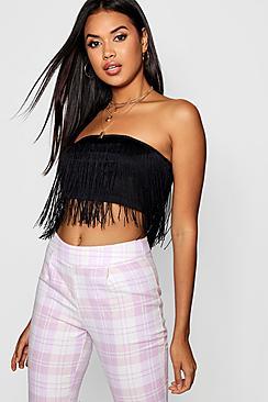 Boohoo Tassel Fringed Bandeau