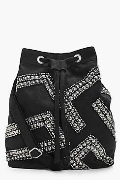 Boohoo Sophie Embellished Duffle Cross Body Bag