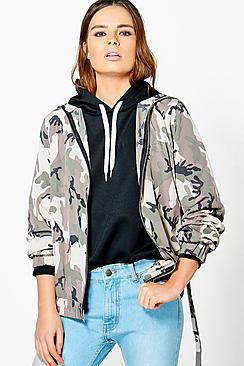 Boohoo Lily Camo Oversized Jacket