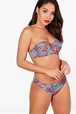 Boohoo Durban Paisley Underwired Bikini