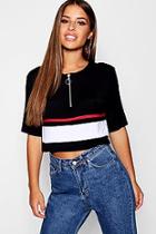 Boohoo Petite Sandy O Ring Detail Cropped T Shirt