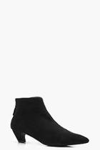 Boohoo Gloria Pointed Toe Low Ankle Boots