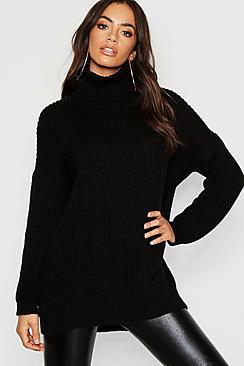 Boohoo Roll Neck Oversized Boyfriend Jumper
